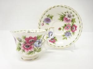 ROYAL ALBERT　ロイヤルアルバート　FLOWER OF THE MONTH SERIES　カップ＆ソーサー　洋食器